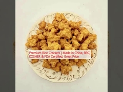 프리미엄 쌀 크래커들. 중국산, BRC, 코셔, FDA 인증, 좋은 가격